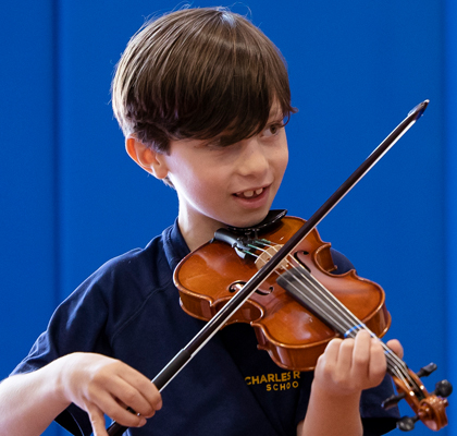 Boys with violin