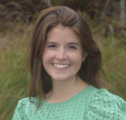 Woman in green shirt