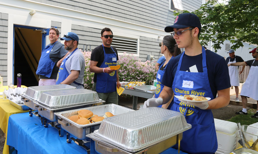 people getting burgers