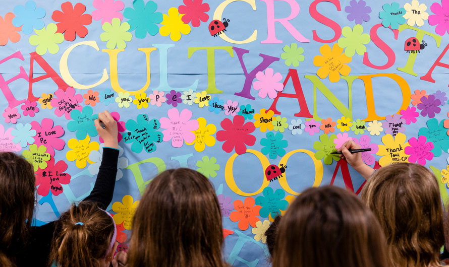 colorful board with flowers on it