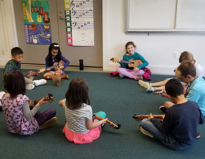 music class with ukulele