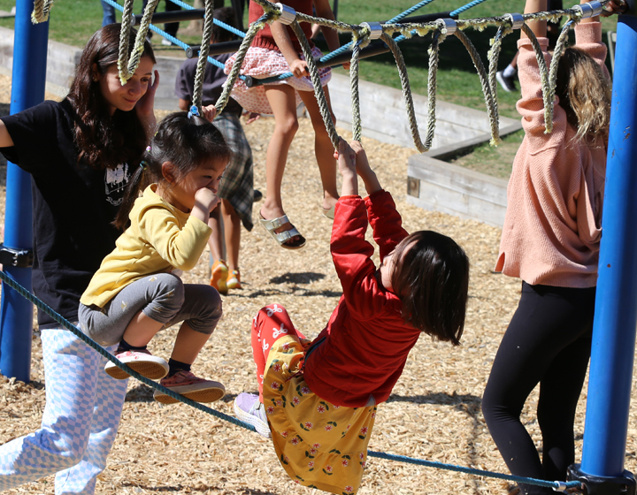 children on playground