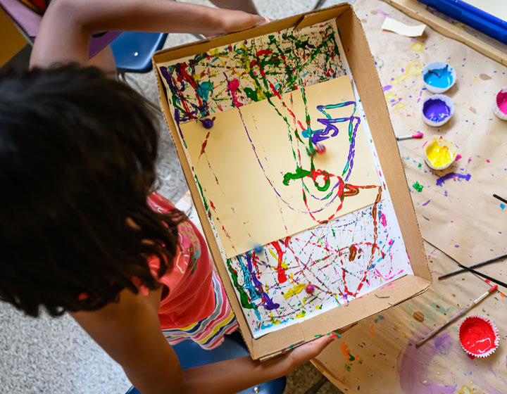 aerial view of art project