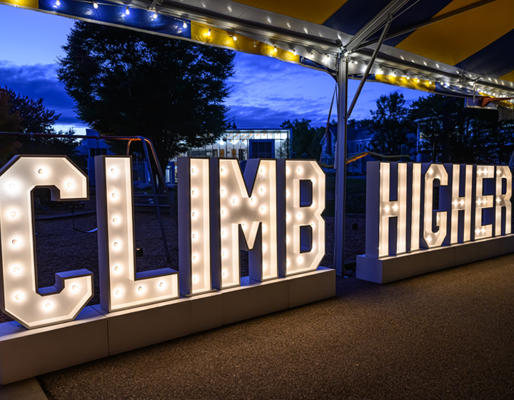 Climb Higher Sign