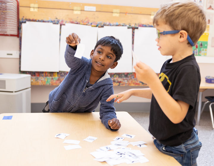 two boys learning