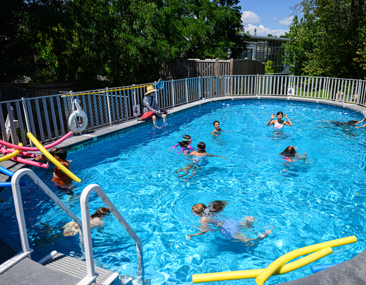 Pool on a sunny day