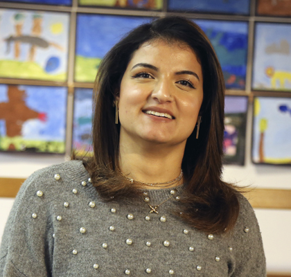 Woman smiling